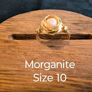 Morganite Ring Size 10